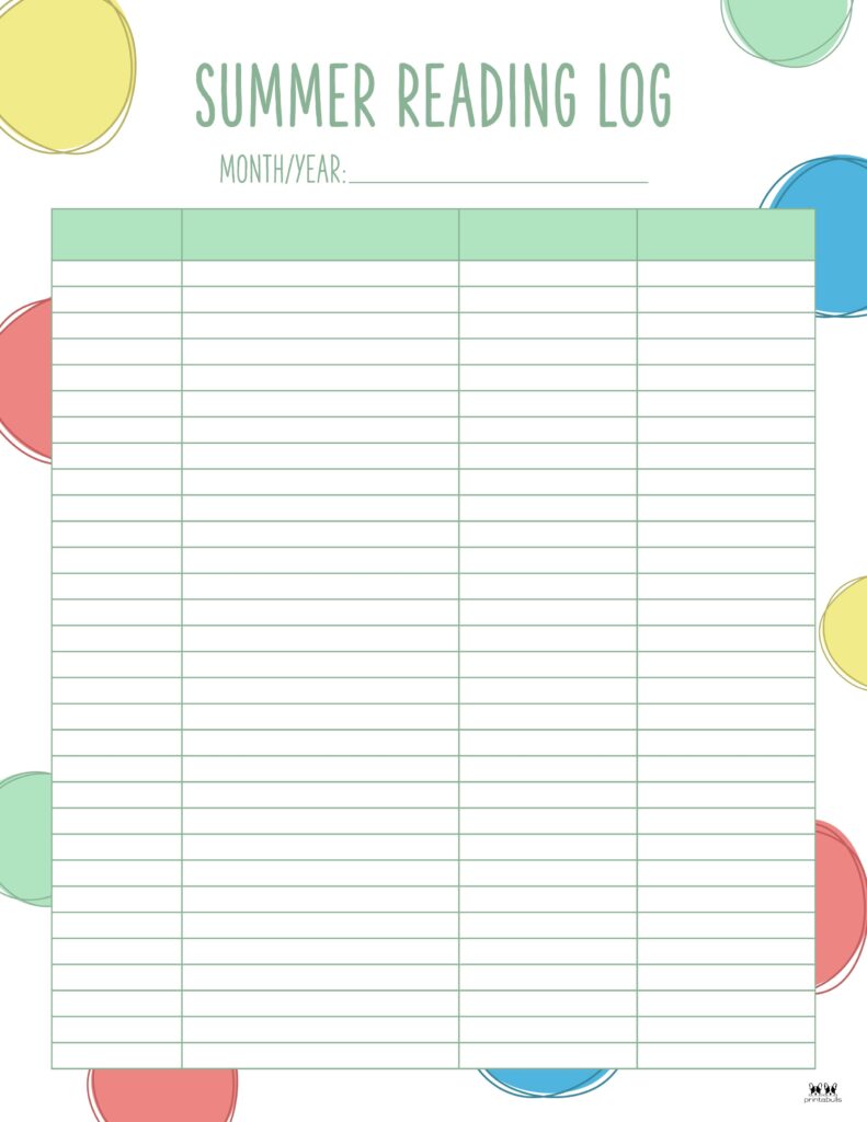 reading logs - 21 free printables | printabulls